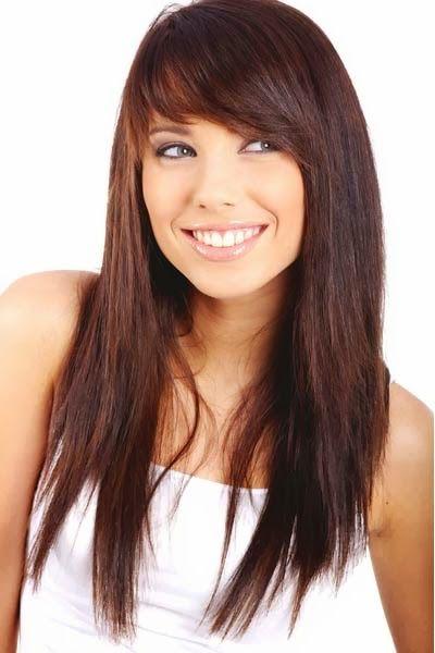 Long Hair Layered Side Bangs - Layered Haircut With Side Bangs 1